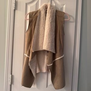 Women's Tan Suede Vest
